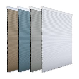 Homebox Cordless 100% Blackout Cellular Shades for Home,Shades for Indoor Windows, Honeycomb Blinds 46" W x 72" H White