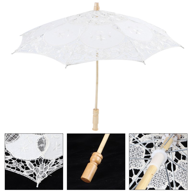 Mini Lace Umbrella Wedding Bridal Parasol Umbrella for Girl Party