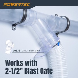 POWERTEC Clear PVC Pipe 2-1/2" x 36" Long, 4PK Rigid Plastic Tubing, Round Tube Compatible w/Dust Collection Fitting, for Woodworking Tool, Dust Collection System, Toy Cars and Bird Feeder (70176-P4)