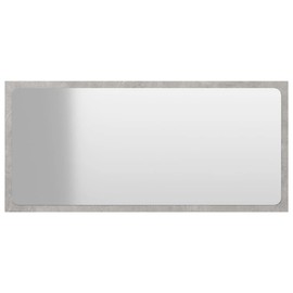 Udorich Enhance Style and Functionality with Contemporary Bathroom Mirror, Durable Engineered Wood and Acrylic, Concrete Gray Finish, 31.5" x 14.6"
