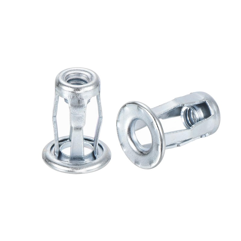 uxcell 10Pcs Multi-Grip Rivet Jack Nut, #10-24 Petal Carbon Steel