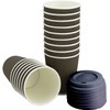 Signature Packaging Ripple Hot Cups with Lids for Coffee and
