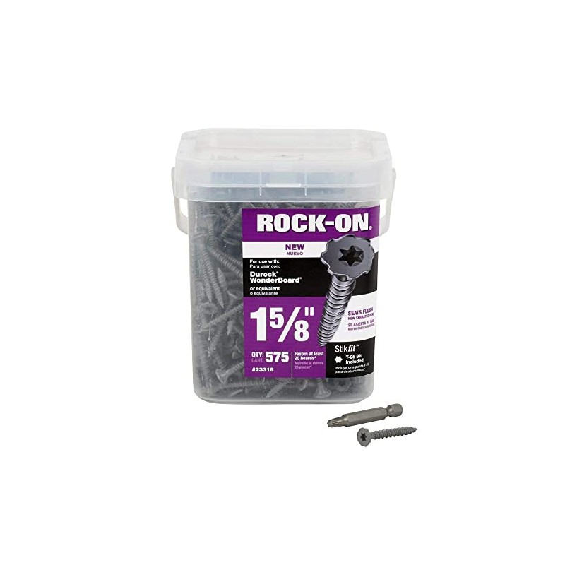 Rock-On #9 x 1-5/8 in. ROCK-ON Cement Board Screws 575CT