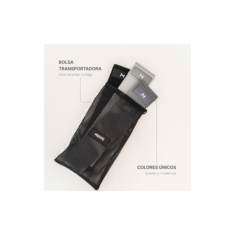 Mente Bandas de Resistencia para Ejercicio, Set de 3, con