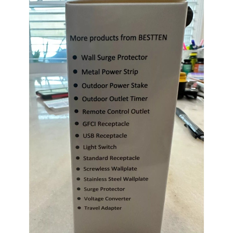 BESTTEN Dimmer Wall Light Switch Single Pole or 3-Way White