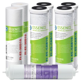 APEC Water Systems FILTER-T1Y-ESPH High Capacity 1 Year Replacement Filter Set For Essence Series Alkaline Reverse Osmosis Water Filter System Stage 1-3&6
