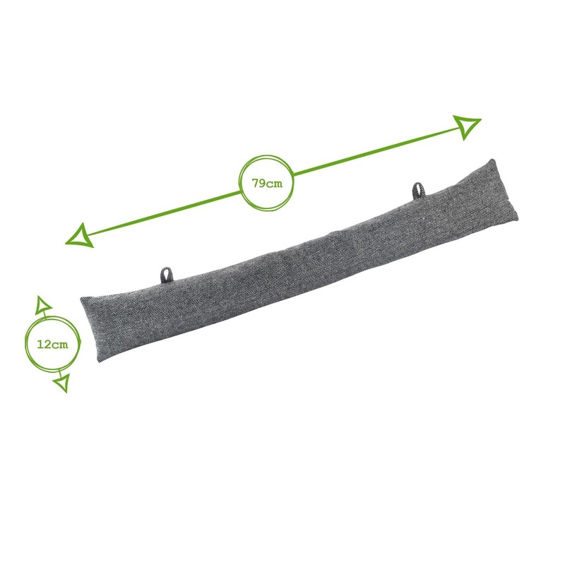 Nicola Spring Draught Excluder - 78.5cm - Grey - Pack