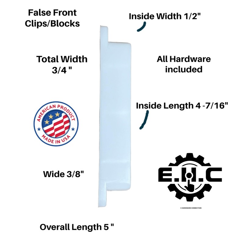 False Front Clips/Connectors/Blocks Mount Your Fake Drawers and Fake Cabinet