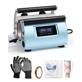 OFFNOVA 2 in 1 Dual 40 OZ Tumbler Heat Press Machine Double Station Combo Mug Heat Press Machine for 30oz 40oz Tumbler Top and Tapered Bottom Full Wrap Sublimation Printing