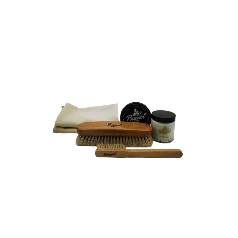Burgol Shoe Care Set Shoe Pomade and Shoe Wax Travel