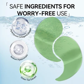prowithlin Under Eye Mask - 60 Pcs Green Tea Collagen Eye Patches for Puffy Eyes, Dark Circles, Wrinkles & Hydration - Soothing & Anti-Aging Under Eye Treatment for Men & Women
