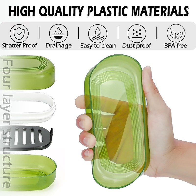 AIDIMMING Shampoo Bar Holder, Travel Soap Case,Shampoo & Conditioner Bar