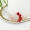 Molans 3pcs Rhinestone Crystal Hair Clips Rose Flower Style Crystal