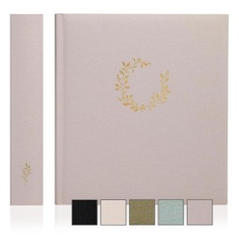 La Lente Premium Scrapbook Photo Album, Taupe/Grey, 11.8" x 13" x 2.1", 100 Pages, 4x6, 5x7, 6x8, 8x10, Acid Free, Wedding, Graduation
