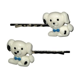 PUPPY Dog Animal - Handmade Bobby PIn Hair clips - Set of 2