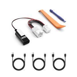 VASTHOME Dash Cam Power Adapter 12-pin Type A Compatible with Select Toyota Tacoma Highlander Sienna Honda Ridgeline Models Car DashCam Power Adapter with 3 USB Cable