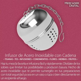 Mercader Digital 10 Pzs Infusor Té Bola Acero Inoxidable Tisana Filtro