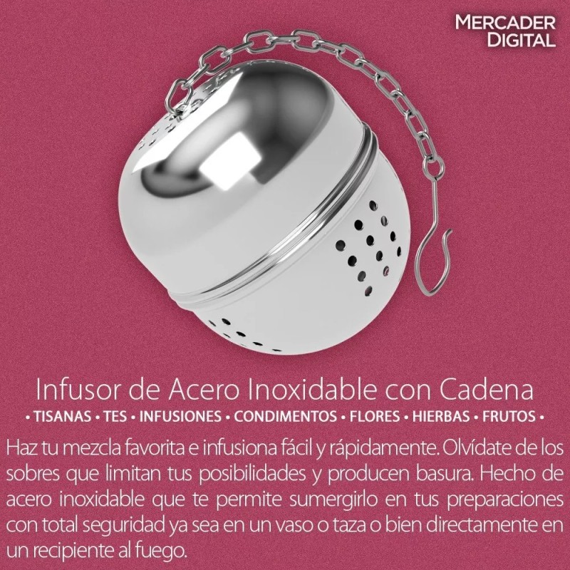 Mercader Digital 10 Pzs Infusor Té Bola Acero Inoxidable Tisana