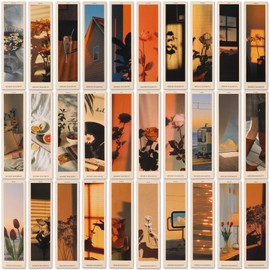 30 Pieces Aesthetic Paper Bookmarks Modern Style Bookmarks for Book Lovers Simple Style Book Accessories Bookmarks Cute Bookmark Pack Paper Bookmarks for Women