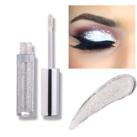 Coalitione Liquid Eyeshadow 12 Colors Long Lasting Waterproof Shining Shimmer Glitter Eyeline liquid Matte Eyeshadow ,Girls Silver Liquid Eyeshadow for Party Festival Makeup Beauty