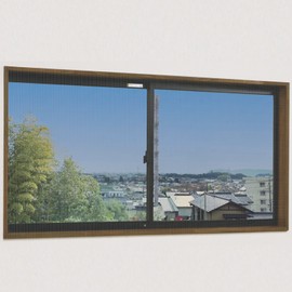 Nomuratec N-2051 Screen Door Net with Zipper, Easy Opening and Closing Window Door Gray M Size Length 47.2 x Width 47.2 inches (120 cm) x Width 47.2 inches (120 cm) x Width 47.2 inches (120 cm)