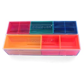 Ascend Tools Small Parts Organizer, 6 Variable Size Storage Bins in Container, Protective Lid, Toolbox, Tool Cart, Drawer, Wall, Garage, Shop, DIY, Mounts on Organizer Genie Pegboard – Configuration-D