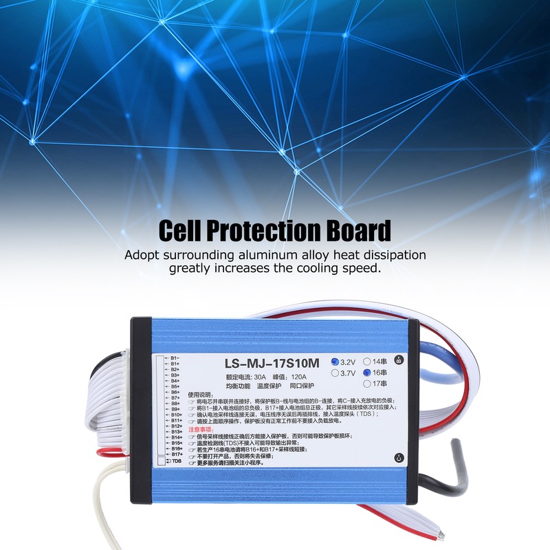 3.2V 30A 14S‑16S Lithium Battery Protection Board Universal with BMS18650