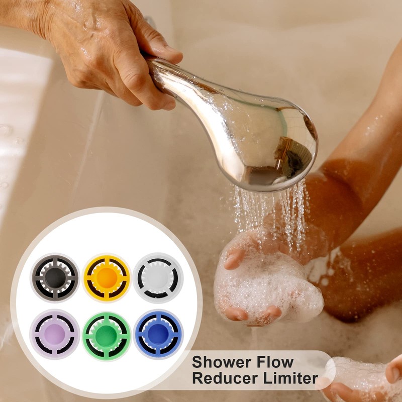 12pcs Shower Flow Reducer Limiter, Shower Head Flow Restrictor Water