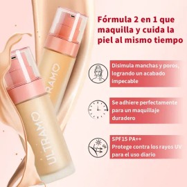 Bases De Maquillaje Ultramo Acabado Mate Liquid Foundation Light