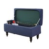 Lussenwert Ottoman Cover Rectangle, Stretch Jacquard Storage Bench Cover Removable