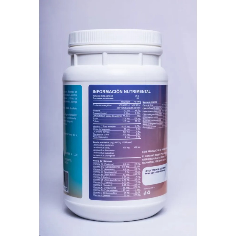 Colágeno Lumivit Acido Hialurónico Moringa L-carnitina 1.2kg