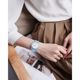 CIVO Damen Uhr Analog Armbanduhr: Mode Damenuhr - Wasserdicht Armbanduhr Damen Mädchen Blau