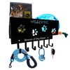 Dog Leash Holder for Wall, Storage and Mail Organizer, Key