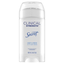Secret Antiperspirant Clinical Strength Deodorant for Women, Soft Solid, Light and Fresh, 2.6 oz