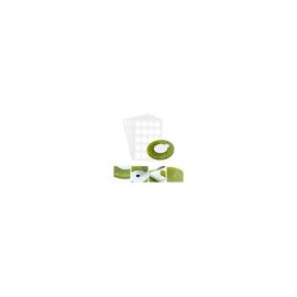 Piedra Jade + 200 Piezas Etiquetas Para Pegamento Protector Etiquetas Blancas Y Piedra Jade Verde