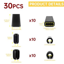 30 PCS Rubber Feet for Sink Grid Kitchen Sink Rack Feet Protectors(Bumper Diameter:5.5mm and 4.5mm)