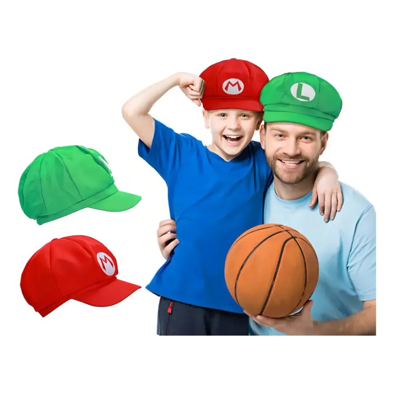 Kit Sombreros AC Mario Bros Luigi Adulto Infantil 6 Piezas