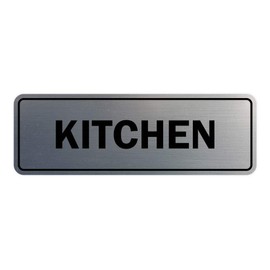 Signs ByLITA Standard Kitchen Sign (Brushed Silver) - Large