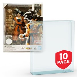 EVORETRO SH Figure Son Goku Super Hero PET Protector Case Pack of 10 - 0.40 mm Archival Grade, Crystal Clear Display, Impact Resistant, Durable, Custom Fit Goku Figure, Perfect Collector’s Gift