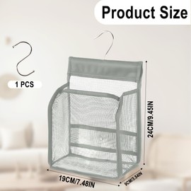 Clothes Peg Bag, Peg Bag for Clothes Pegs, Hanging Hook for Storage, Clothes Pegs with Basket, Reusable Clothes Peg Bag, Easy Hanging Hook for Storage (White)