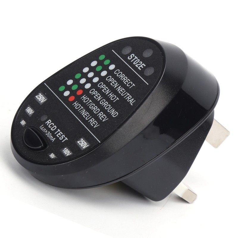 ST02E Socket Tester with LED Display Power Polarity Detector for