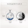 CRMAD Turtle Beach Necklace Sterling Silver Palm Tree Ocean Wave