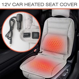 DONWELL Universal Car Heated Seat Cover Pad Winter Warming Pad With Lumbar Support US