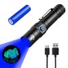 I0DO 365nm Shortwave Uv Light for Minerals Rock Hunting Black