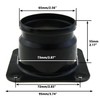LUORNG 2PCS 3 Inch Black Duct Connector Flange Dryer Vent