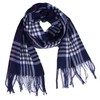 Wander Agio Kids Scarf Warm Shawls Large Scarves Parent-child Scarf Child Plaid Scarfs Dark Blue
