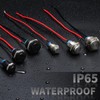 STARELO 5pcs 19mm Latching Push Button Switch Black Shell with