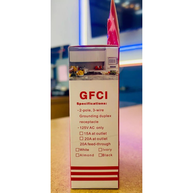 AH LIGHTING 1PK 20AMP GFCI Safety Outlet Receptacle w/ Wall