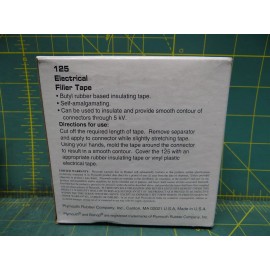Plymouth Bishop 125 mil Electrical Filler Tape 2074 1 1/2 in x 0.125 in x 5 ft
