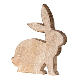 levandeo Rabbit Height 15 cm Mango Wood Easter Bunny Easter Decoration Stand Decoration Figure Spring Easter Table Decoration Stand